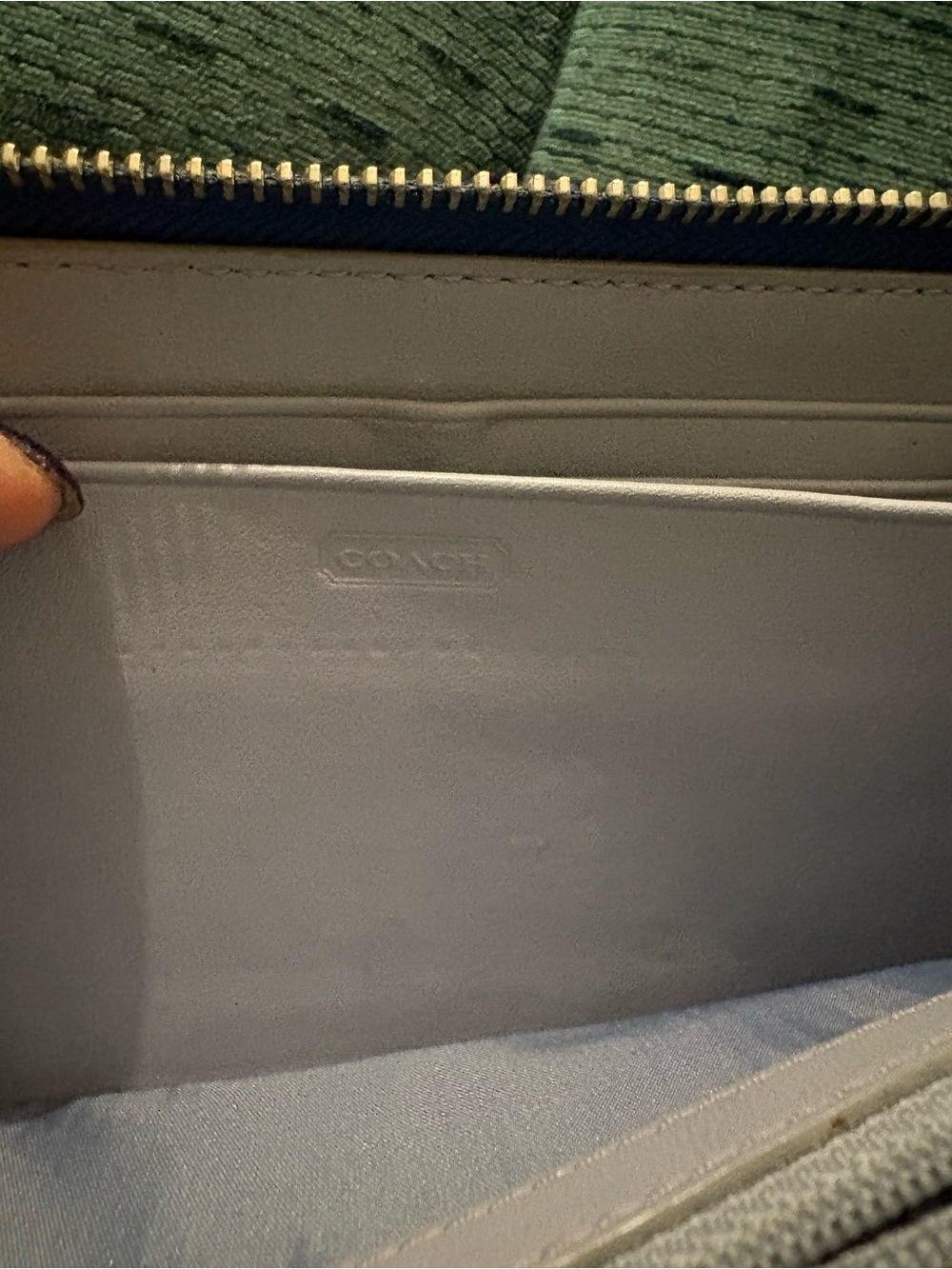 Coach Glossy Patent Leather Zip Wallet - Picture 9 of 15